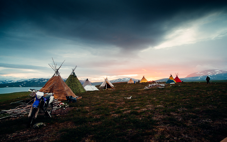 Golok, reindeer herder camp, july. Sápmi - Sweden. Photo: Carl-Johan Utsi.